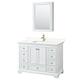 Option White / Giotto Quartz Top / Brushed Gold Hardware