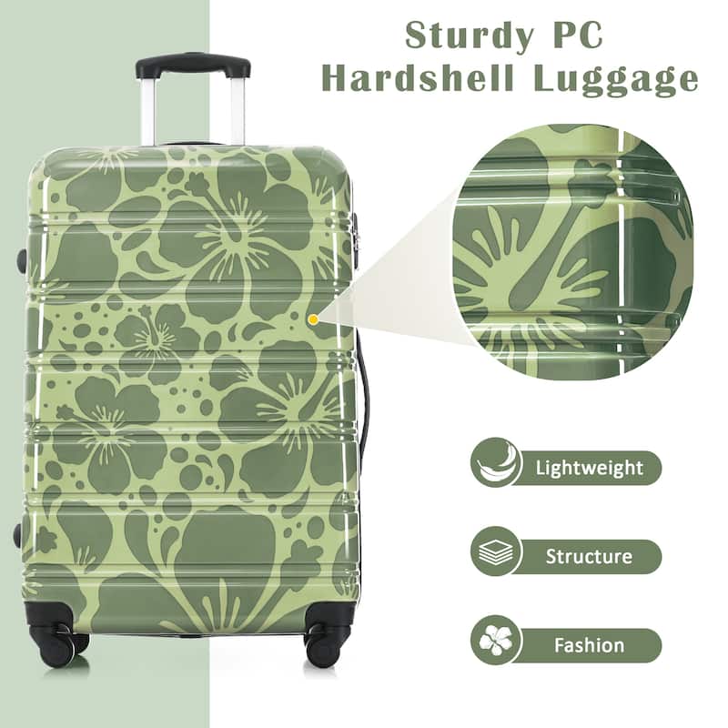Hardshell Luggage Sets 3 pcs Spinner Suitcase with TSA Lock Lightweight-20"+24"+28" Luggages