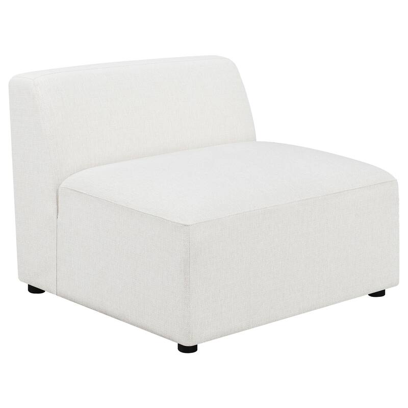 Freddie Upholstered Tight Back Armless Chair Pearl - Pearl