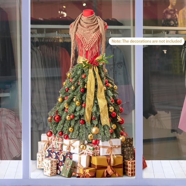 5ft Pre-Lit Mannequin Christmas Tree with 100 LED Lights Red Berries and  Gold Ribbon - 5-Ft - On Sale - Bed Bath & Beyond - 42478991