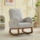 preview thumbnail 74 of 75, Upholstered Rocking Chair Nursery Chair with High Back and Side Pocket