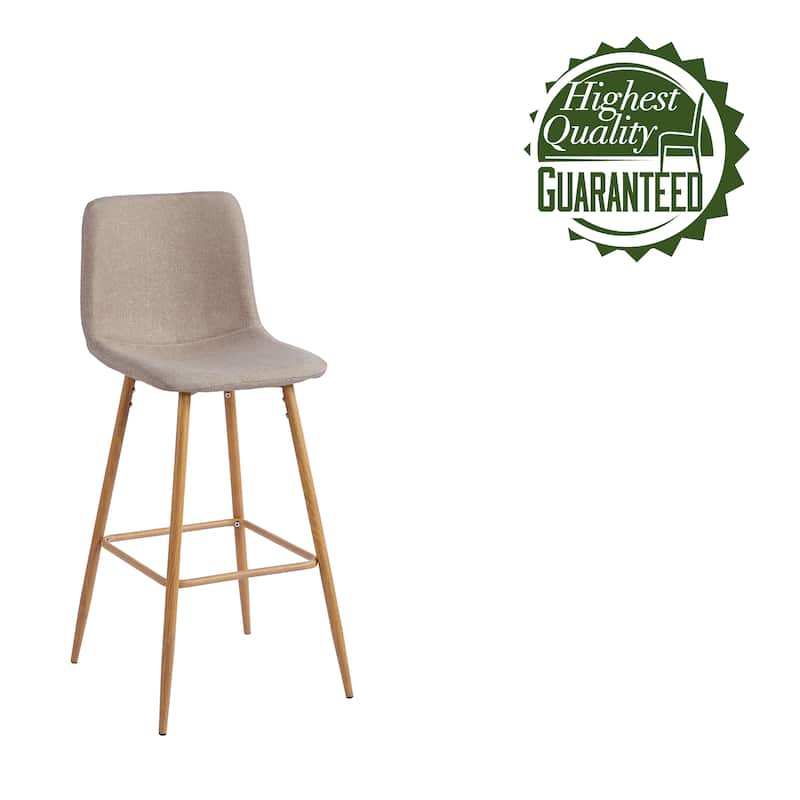 Porthos Home Eila Bar Stools Set of 2, Fabric Upholstery, Metal Legs