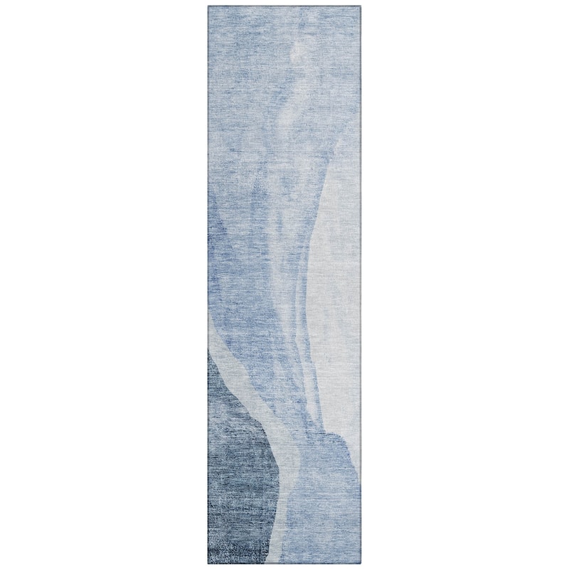 Machine Washable Indoor/ Outdoor Chantille Modern Abstract Rug