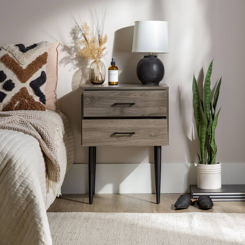 Middlebrook Notto Mid-Century 2-Drawer Nightstand