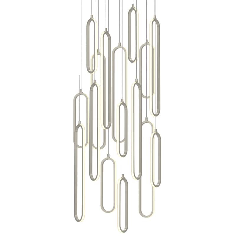 AFX Sienna LED Round Pendant - Painted Nickel - 24"