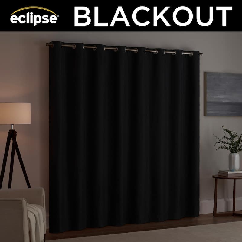 Eclipse Kendall Thermaback Grommet Extra Wide Sliding Patio Door Curtain Panel, 84 In Long x 100 In Wide