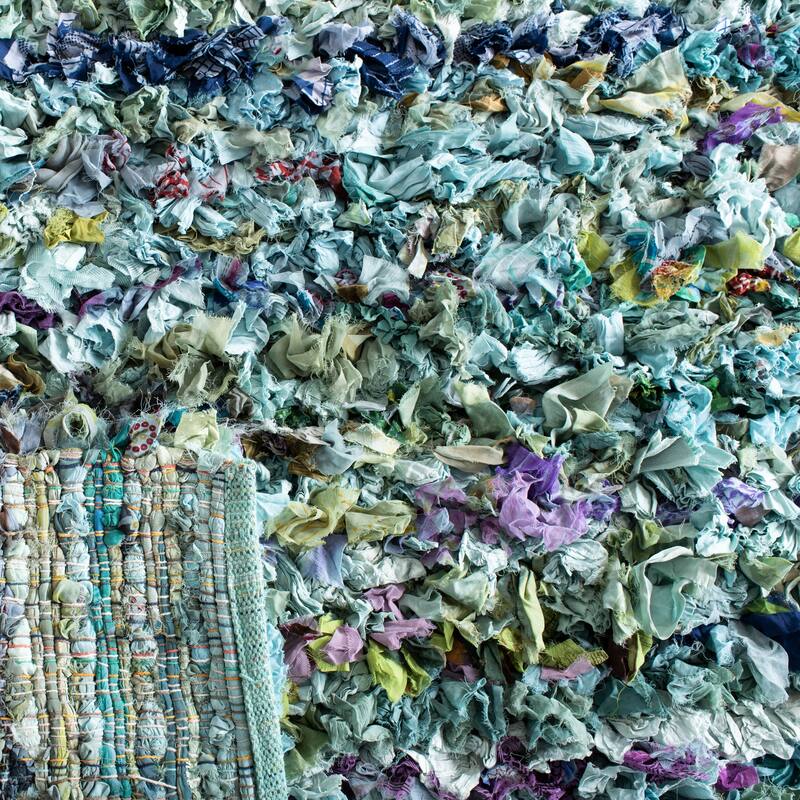 SAFAVIEH Handmade Rio Abstract Multicolor Polyester Shag Area Rug