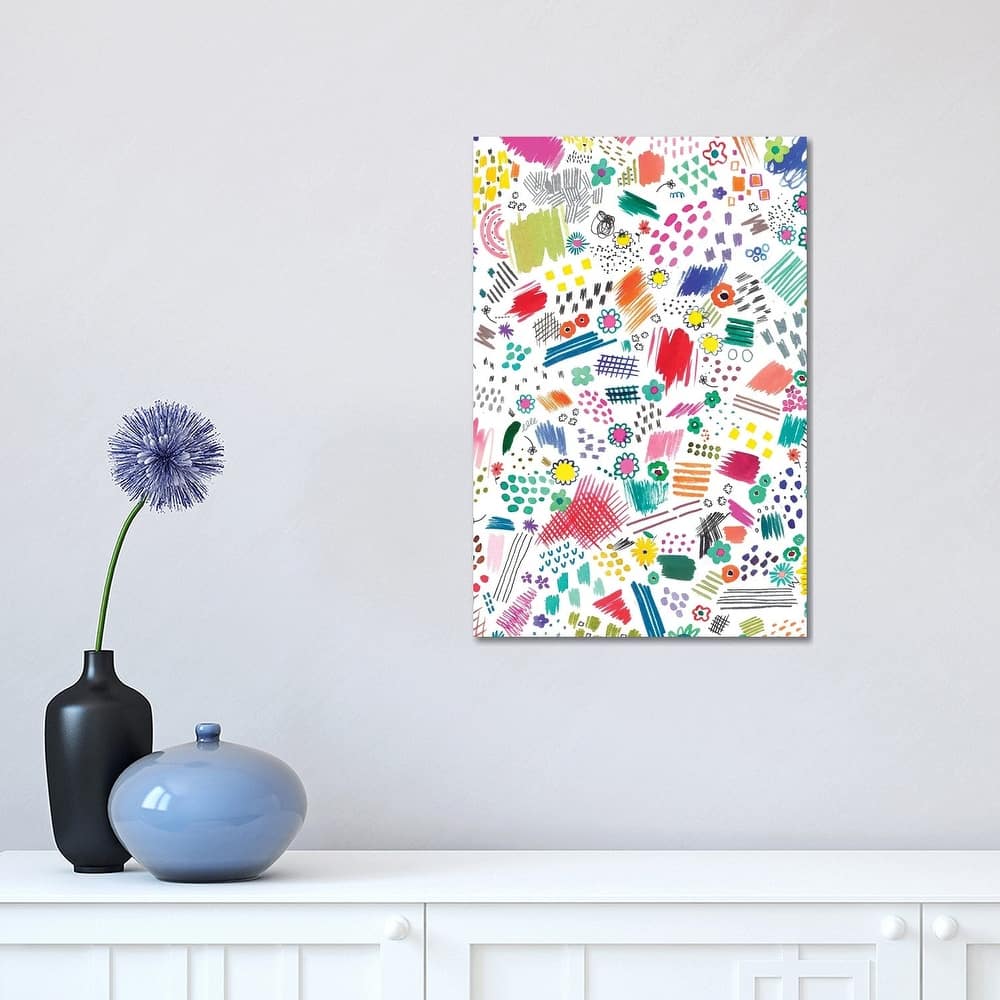 iCanvas "Kids Cute Scribbles" by Ninola Design Canvas Print
