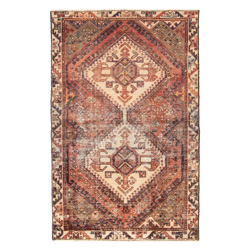 ECARPETGALLERY Hand-knotted Antalya Vintage Red Wool Rug - 4'1 x 6'4