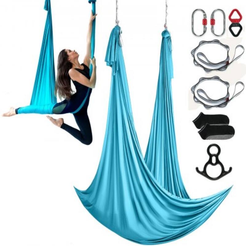 Aerial Yoga Hammock Kit 11 Yards Nylon Swing with Rigging Hardware