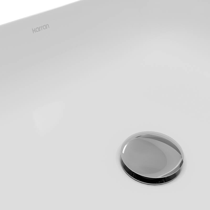 Karran Valera 20" Vitreous China Vessel Bathroom Sink in White