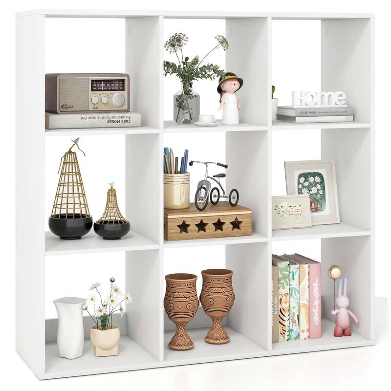 Costway 4/6/8/9-Cube Open Bookshelf with Anti-tip Kits Home Modern - 9-Cube