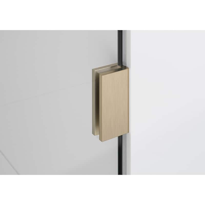 Glass Warehouse 78" x 57.5" Frameless Shower Door - Glass Hinge