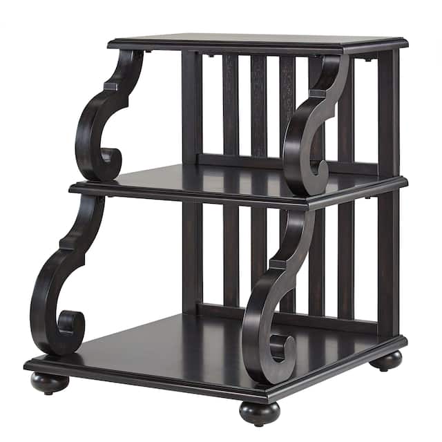 Lorraine Wood Scroll End Table by iNSPIRE Q Classic - Black