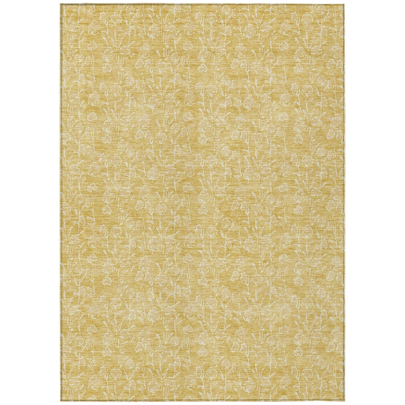 HomeRoots Floral Transitional Rectangle Outdoor Rug