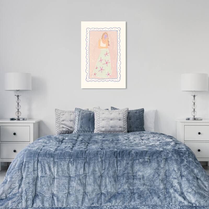 Wynwood Studio Canvas Fashion and Glam Post your Selfie Pink and Light Pink Modern & Contemporary Wall Art Canvas Print - 36 x 24