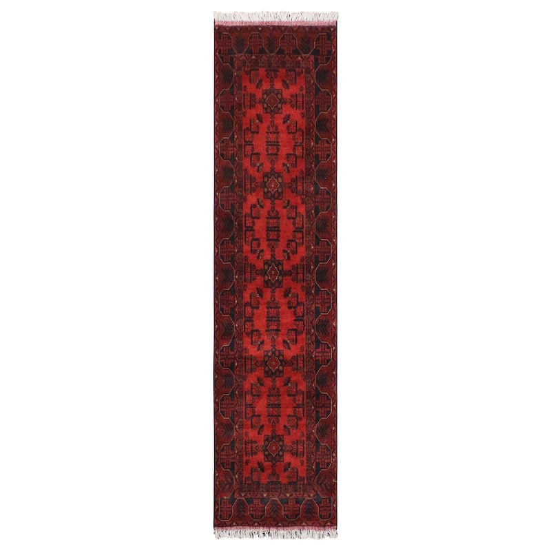 Tribal Biljik Khal Mohammadi Kenia Red/Blue Runner - 2'11'' x 9'2''