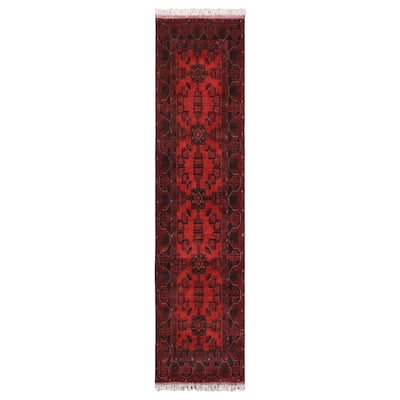 Tribal Biljik Khal Mohammadi Kenia Red/Blue Runner - 2'11'' x 9'2''