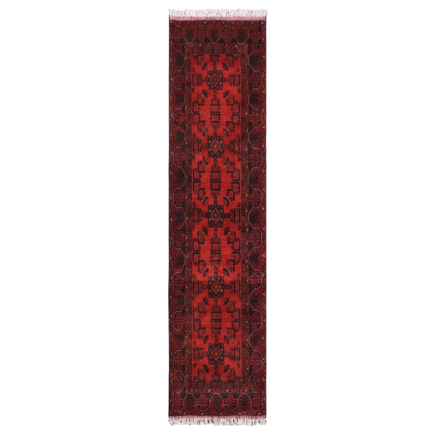 Tribal Biljik Khal Mohammadi Kenia Red/Blue Runner - 2'11'' x 9'2''
