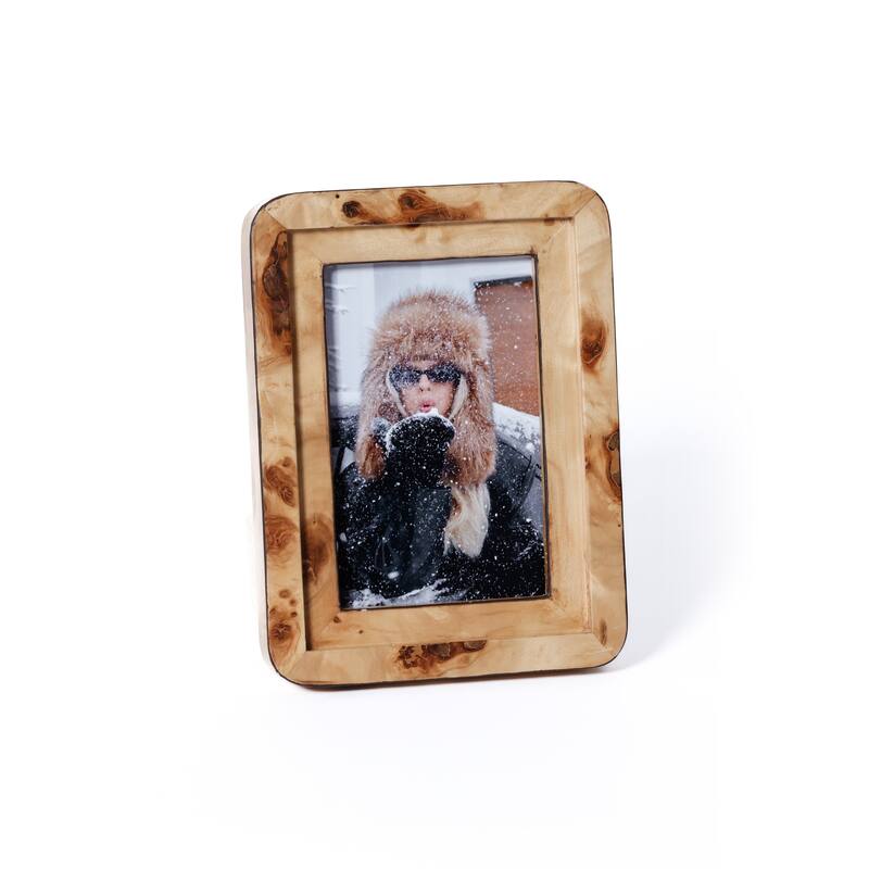 Valberg Burl Veneer Tabletop Photo Frame - 4" x 6"