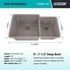 preview thumbnail 3 of 6, 32 Inch Lexicon Platinum Quartz Composite Drop-in Undermount Galaxy Concrete - 19" W x 32" L x 9.75" H