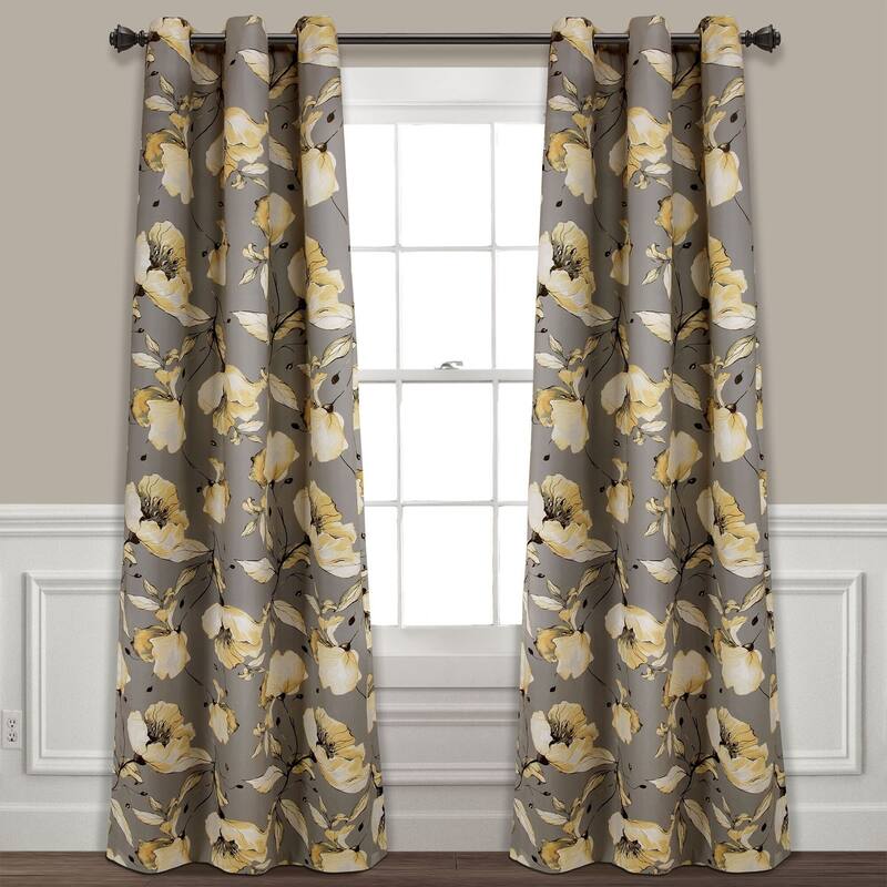 Silver Orchid Lane Blackout Window Curtain Panel Pair