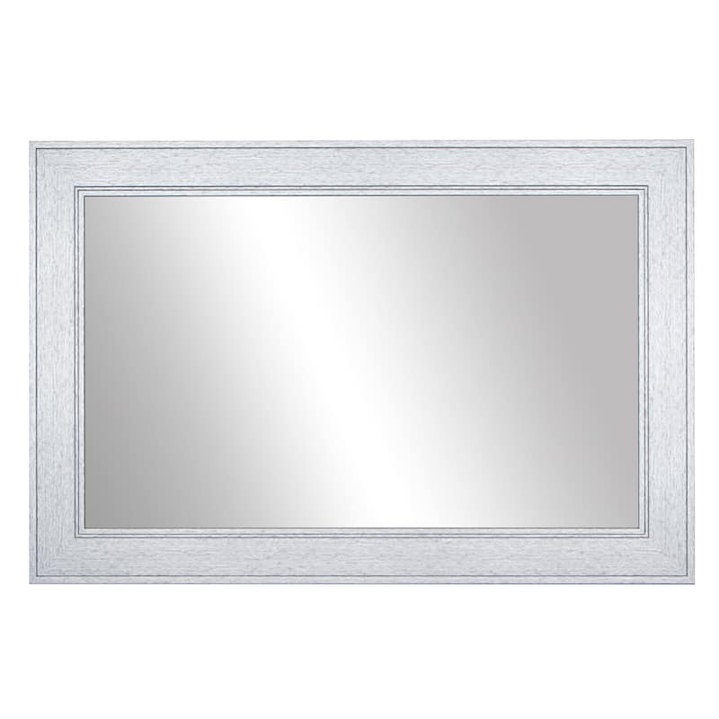 Frame My Mirror Brushed Silver Framed Vanity Mirror, Porter Design