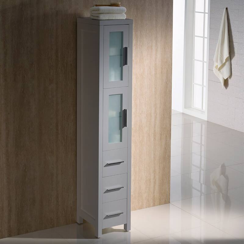 Fresca Torino 68-1/8" Plywood Free Standing Bathroom Linen Tower