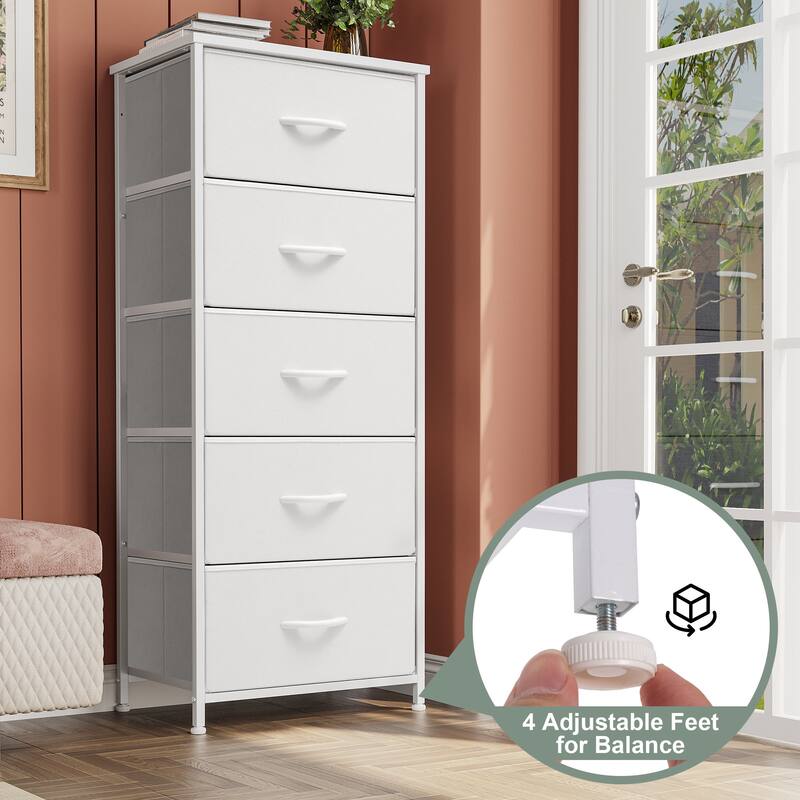 Crestlive Products Household 5-Drawer Vertical Dresser Storage Chest