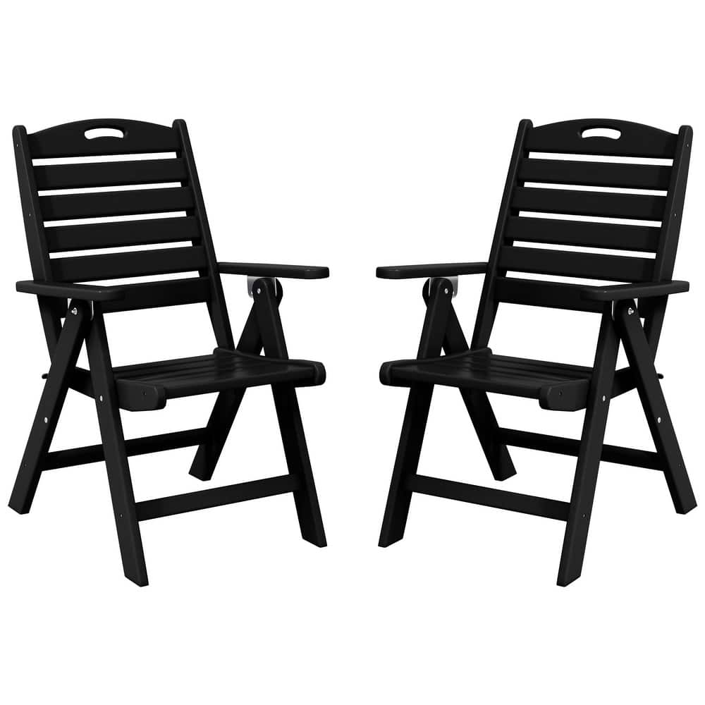 Coastline Patio Folding Highback Dining Chair Set of 2