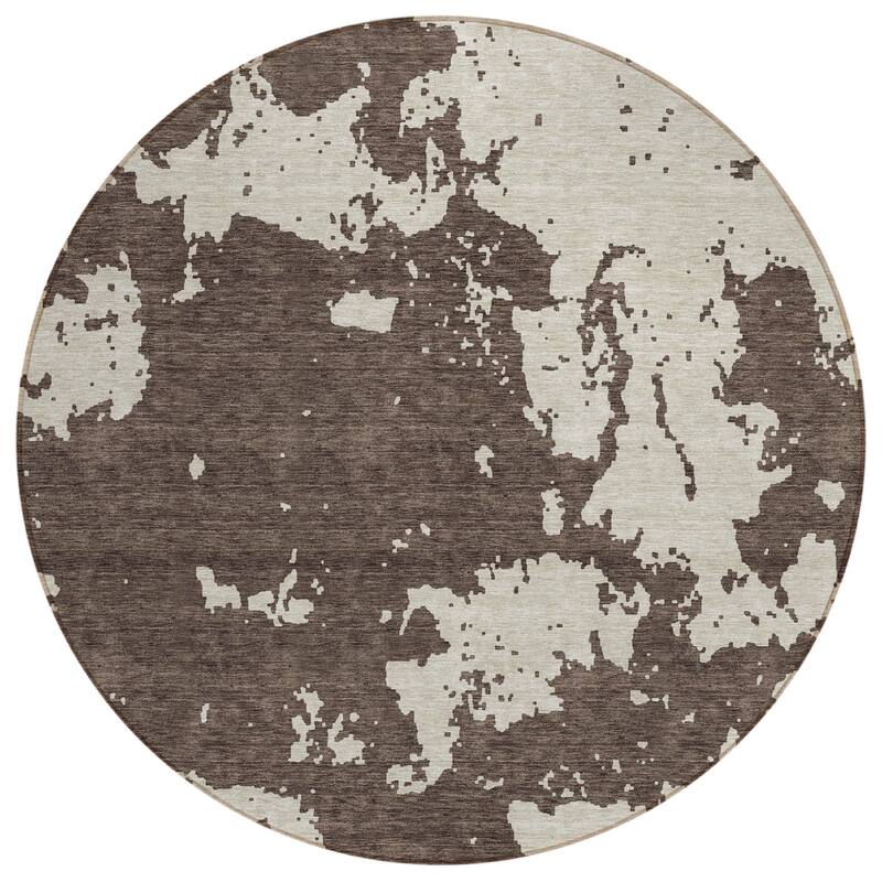 HomeRoots Abstract Transitional Rectangle Outdoor Rug