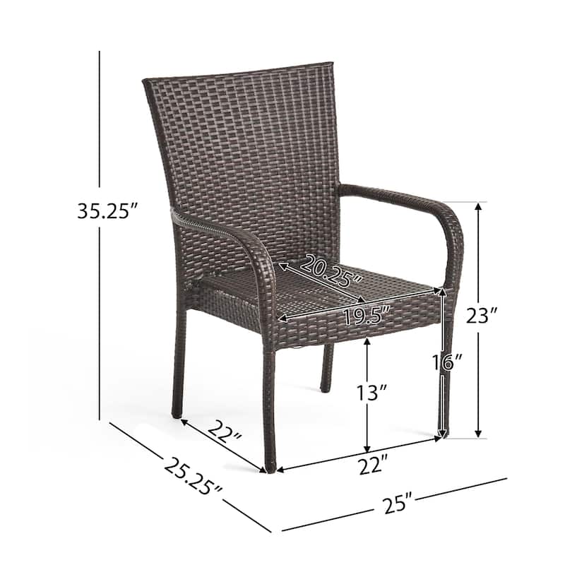 Christopher Knight Home Benhill Outdoor Contemporary Wicker Stacking Chairs (Set of 2)