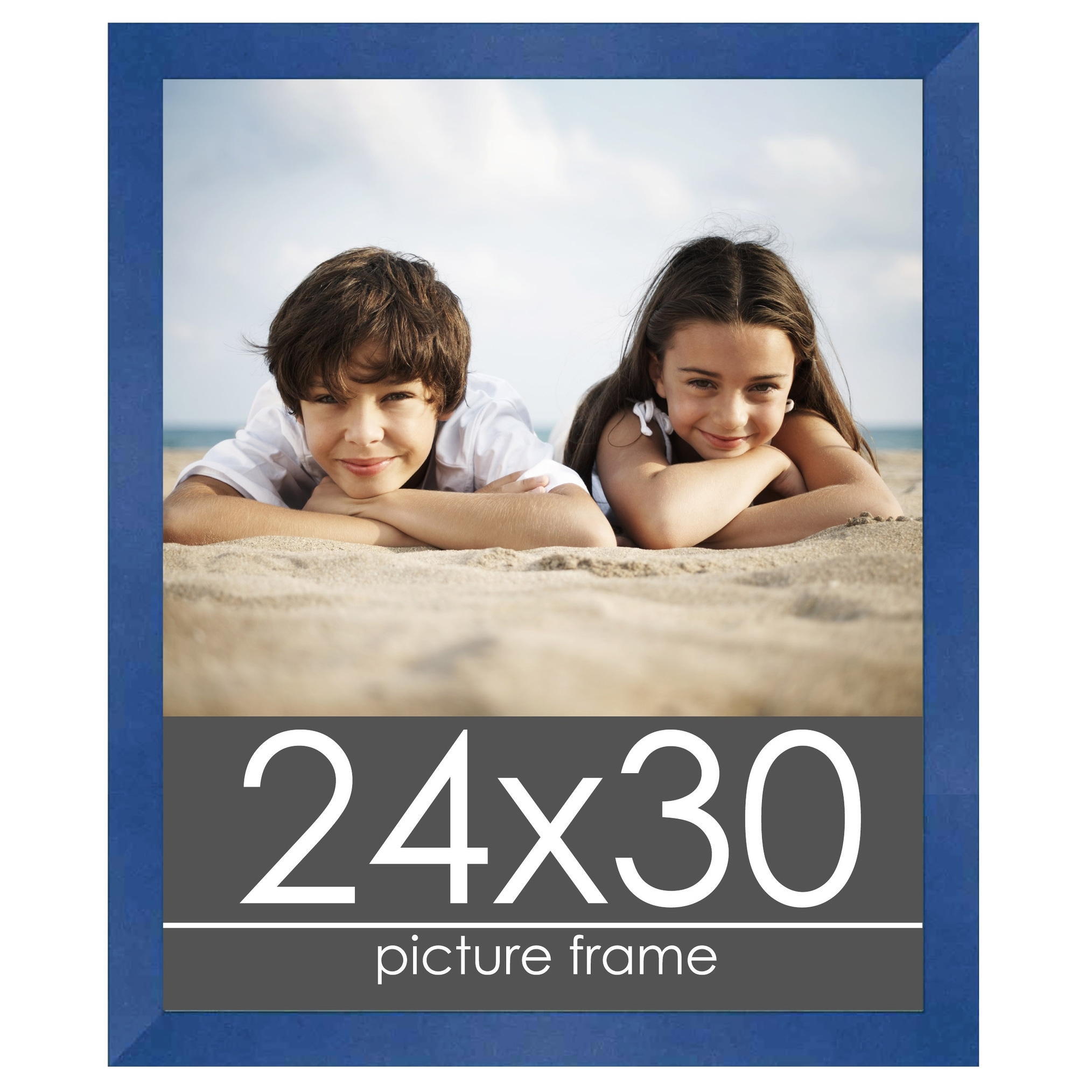 CustomPictureFrames 24x30 Classic Brown Wood Picture Frame - with Acrylic Front and Foam Board Backing
