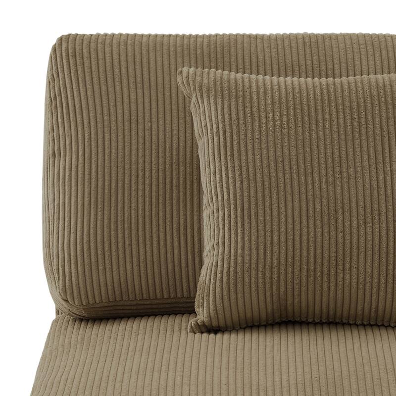 Corduroy Armchair Sofa Corner Chairs With Pillows