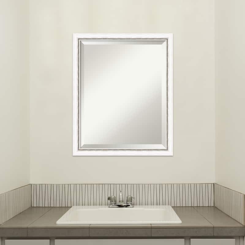 Morgan Beveled Wood Framed Bathroom Vanity Wall Mirror