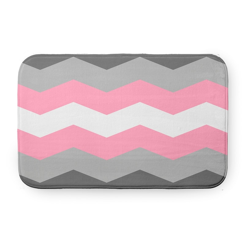 Pride Plush Microfiber Bathmat - Demi Girl Chevron - 34" x 21"