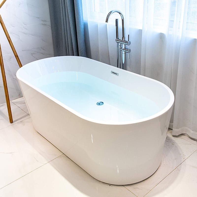 Vanity Art 54" Acrylic Freestanding Soaking Bathtub