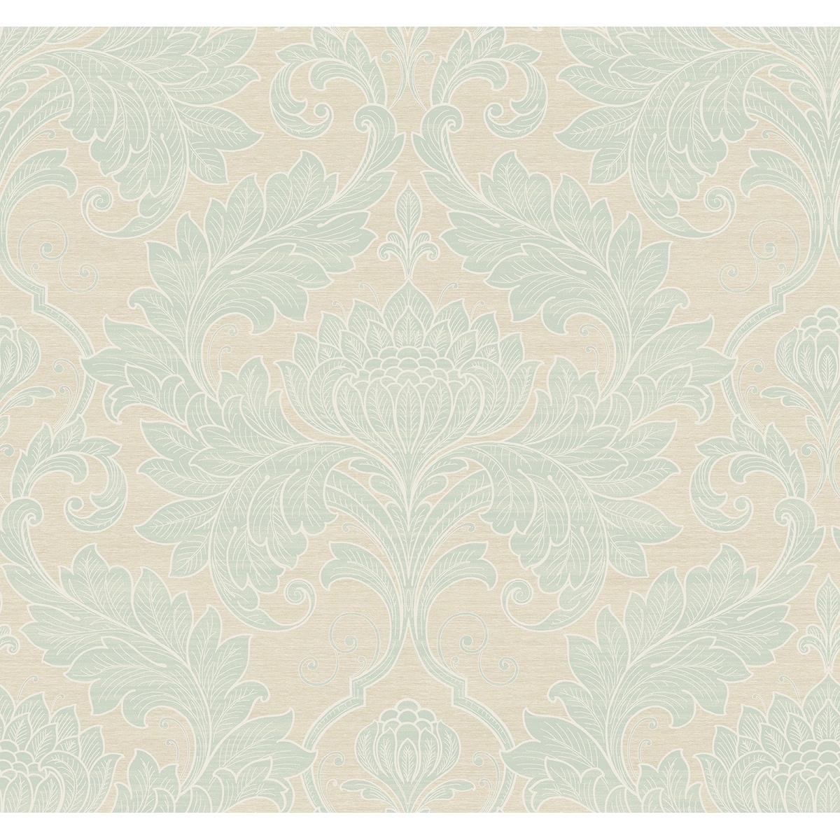 Seabrook Designs Tivoli Leaf Damask Unpasted Wallpaper