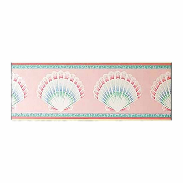 Shop Wallpaper Border Pink Shell Vinyl Peel And Stick Ships To