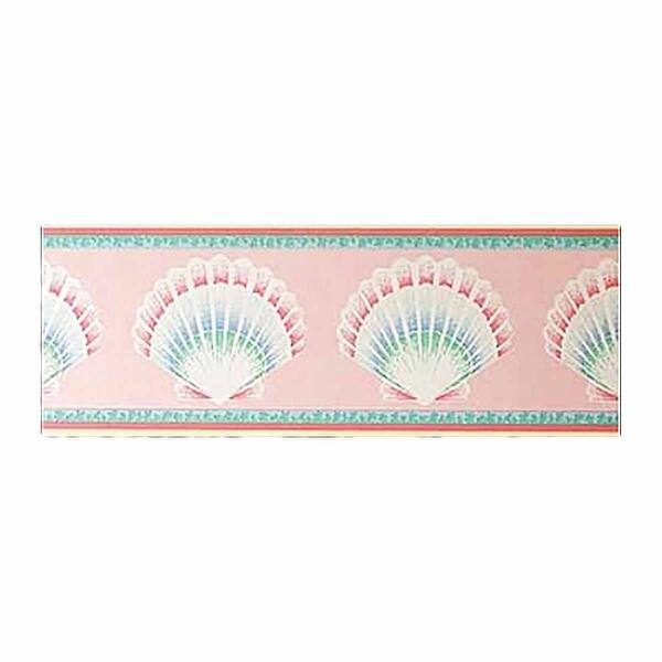 Shop Wallpaper Border Pink Shell Vinyl Peel And Stick Overstock