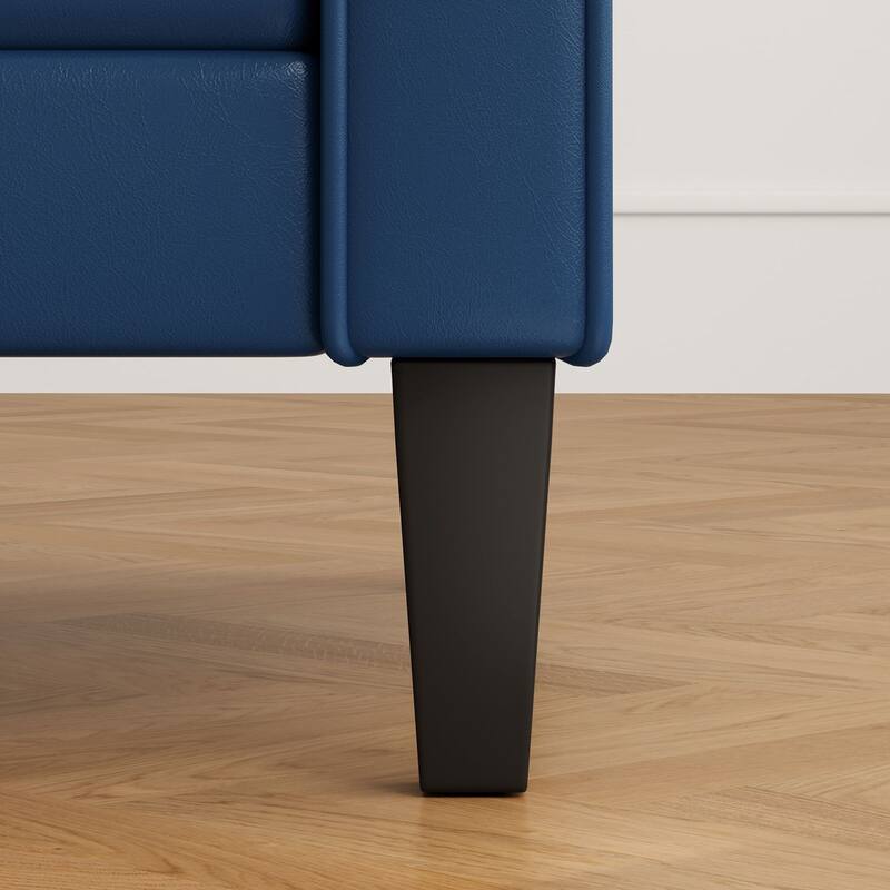 78.75'' Slipcovered Faux Leather Sofa