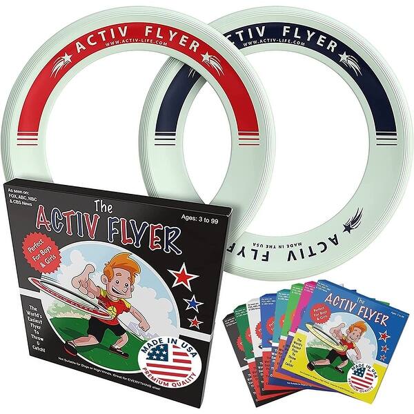 slide 2 of 4, Activ Life Flying Rings [Glow] Best Gifts for Kids Toys for Boys Girls Ages 4 5 6 7 9 10 11 Year Old Outdoor Games For Kids 8-12
