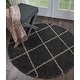 preview thumbnail 76 of 120, Nourison Brisbane Large Diamond Geometric Modern Shag Area Rug 4' Round - Charcoal - Runner/Round