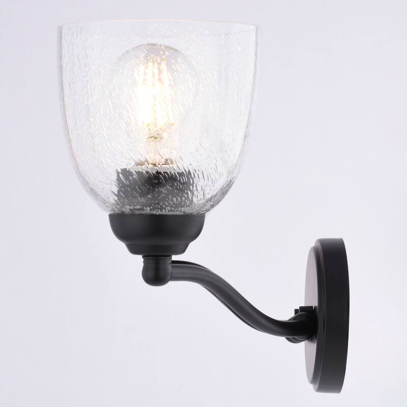 Bellwood Traditional Bathroom Vanity Wall Lighting Fixture, Glass Shade, Dimmable, LED Compatible, Over the Mirror Mount