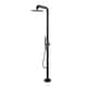 preview thumbnail 11 of 16, Rbrohant Freestanding Shower System Combo Set, Outdoor Floor Mount Shower Faucets Matte Black