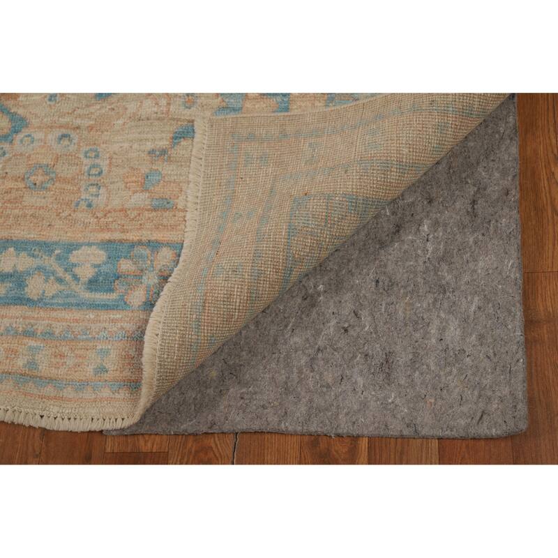 Vegetable Dye Transitional Oushak Turkish Rug Hand-Knotted Wool Carpet - 8'11"x 11'11"