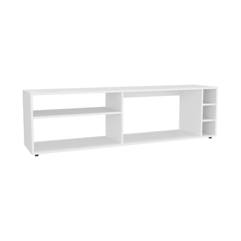 TV Stand for 60 Inch Screens with 6 Storage Shelves Modern Minimalist Design