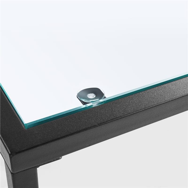 Yaheetech Modern Tempered Glass Console Table Entryway Porch