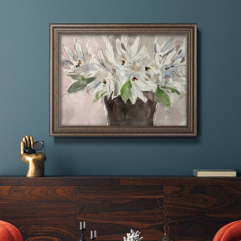 Magnolia Watercolor Study I Premium Framed Canvas- Ready to Hang
