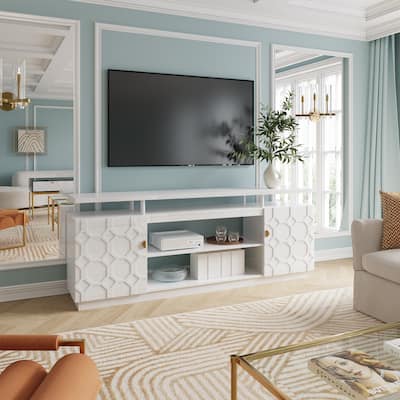 Clihome High Gloss 70'' Storage TV Stand